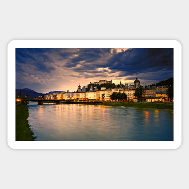 Salzburg sunset Sticker by dags